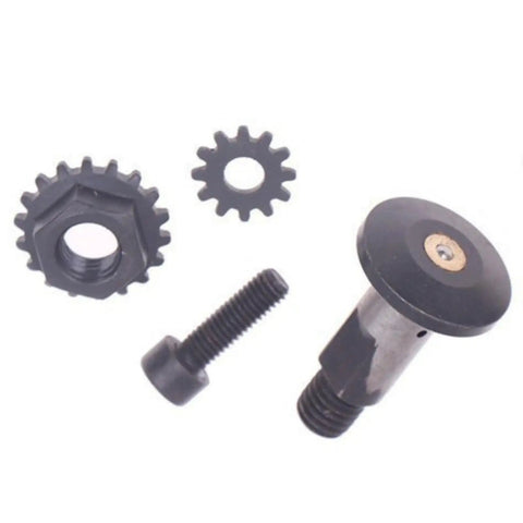 Pruner Replacement Hardware Screw For Electric Pruners Heavy Duty Anti Loosening Nut And Bolt Kit For Electric Pruning Shears Fits 80 Percent Of Models Ideal For Fruit Farms Grapevines And Urban Green Spaces Easy Install close-up of black metal screw, nut and washer set
