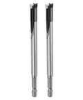 Built Tough Tungsten Carbide Forstner Drill Bit 10mm 13 32 Inch Hex Shank Woodworking Tool shown from the front view.