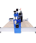 Badass 3 Axis CNC Router Station With 4040 Woodworking Engraver And 110V Desktop Mill for Acrylic MDF Carving, front view showcasing spindle and chassis.