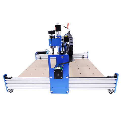 Badass 3 Axis CNC Router Station With 4040 Woodworking Engraver And 110V Desktop Mill for Acrylic MDF Carving, front view showcasing spindle and chassis.