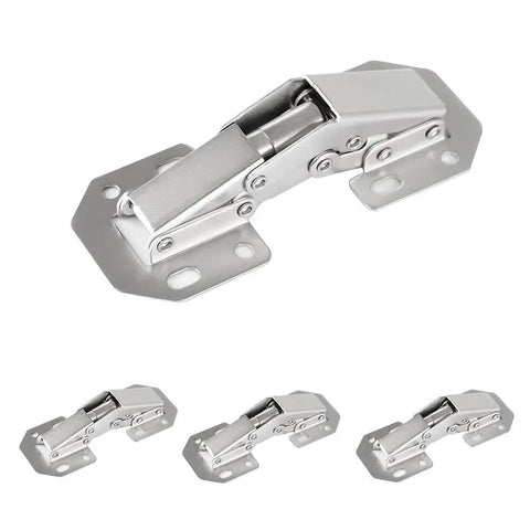 4 Pack 90 Degree Soft Close Spring Cabinet Hinges No Pre Drill Noiseless Hidden Concealed Hardware For Furniture 3 Inch Normal Type Easy Install Diy Friendly And Durable