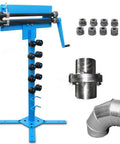 Bead Roller For Sheet Metal With Twelve Dies, Heavy Duty Rotary Beading Machine, shown with additional metal components