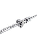 High Precision C5 Rolling Ball Screw DFU2005 Machined Adjustable Double Nut RM2005 Kit For CNC Parts 700mm length with detailed spiral design.