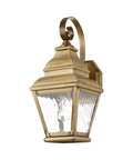 Exeter 1 Light Outdoor Wall Lantern Handcrafted Solid Brass Vintage Pewter Gray Traditional Exterior Lighting Fixture For Porch Patio Or Entryway With Weather Resistant Finish