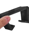 6 Piece Precision Furniture Clips For Sectional Rattan Chairs And Outdoor Garden Couches, black clip close-up, durable construction
