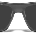Rear view of Dope Captivate Polarized Sunglasses With Blue Mirror Lenses And ANSI Z87 Safety For Men And Women UV Eye Protection, black frames.