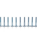 Dope M6x40mm T Nut Sliding Screws Kit For Miter T Track And T Slot Systems, 10 Piece Set lined up on white surface