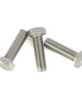 Hex Head Bolt With Fully Threaded Shaft Half Inch Diameter 13 Threads Per Inch Two Inches Long Stainless Steel 304 Plain Finish Pack Of Eight
