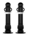 Badass Durability High Visibility Traffic Delineator Posts With Knockout Reflective Tape For Driveways And Parking Lots Tough As Nails Eva Barrier Poles