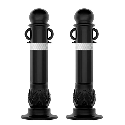 Badass Durability High Visibility Traffic Delineator Posts With Knockout Reflective Tape For Driveways And Parking Lots Tough As Nails Eva Barrier Poles