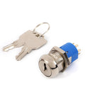 JK215 19mm 12 Volt On Off Electric Stacker Lock Switch Four Disc Key Operation heavy duty security panel with keys.
