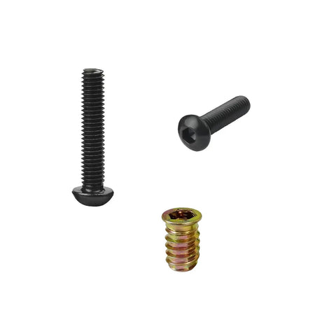 Woodworking Furniture Fastener Kit With 32 Wood Inserts And 32 1/4-20 Bolts Three Point Twist Drill And Two Wrenches For Durable
