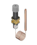 Heavy Duty Thermo Operated Water Valve Self Actuating Temperature Controller For Rv Plumbing Hvac And Home Use with copper sensor tube.