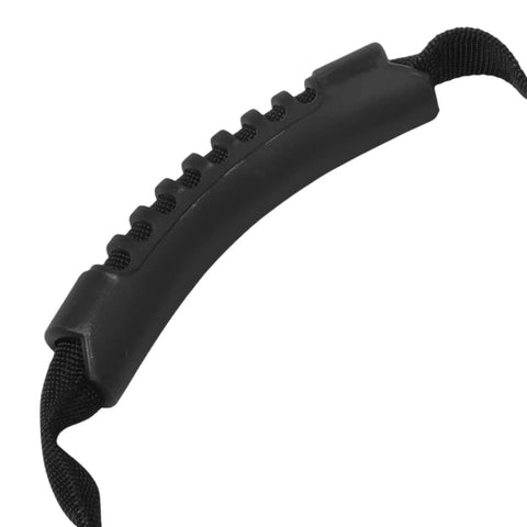 Black handle detail of Elastic Scuba Tank Strap Retainer Band Heavy Duty Carrier For Underwater Diving Gear Durable Replacement Accessory