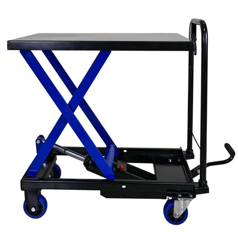 Heavy Duty Hydraulic Lift Trolley With Four Smooth Rolling Casters And Adjustable Scissor Platform for tool movement