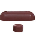 Brown Silicone Toilet Seat Bumpers Set Of 8 Replacement Cushions Non Slip Durable 6 Oblong And 2 Round Cones