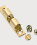 9 Piece Copper Door Ball Catches Set With Nickel Plated Cabinet Tension Latches 35mm, close-up of individual catch and components.