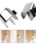 Zinc Alloy Cabinet Hinge Assembly With Integrated Soft Close Damper shows two silver hinge clips for smooth cabinet door operation.