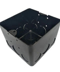 Black steel box for Hidden Pop Up Countertop And Floor Outlet With USB Sockets, Waterproof 20A Receptacle, silver cover not shown