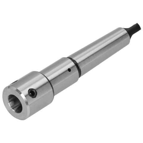 Weldon shank adapter sleeve with MT3 Morse taper, silver metal drill extension