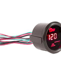 ESUPPORT 2-inch 52mm car oil pressure gauge with red LED display and wiring harness