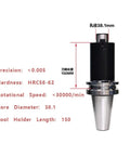 Rock Solid BT50 Cnc Milling Tool Holder With Fma38 And 150L Length stainless steel build showing precision and dimensions.