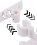 Close-up of 12 Pack White Plastic Cabinet Door Ball Latches for Dressers and Wardrobes, kidproof and pet safe design