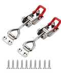 Two Pack 4003 Adjustable Toggle Latch Clamp For Smokers And Tool Boxes Heavy Duty Pull Toggle Clamp Latch 1322 Lbs Holding Capacity 600 Kg Includes Screws For Easy Install