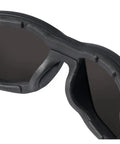 Close-up of gasket on Rectangular Polarized High Performance Safety Glasses With Gasket Black Eye Protection For Work And DIY Projects