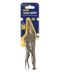 Hardcore Long Nose Locking Pliers With Built In Wire Cutter Heavy Duty Adjustable Vise Grips For Tricky Spots And Everyday Hardware Jobs Killer Grip Tool For Daily Grind in packaging, 6-inch size.