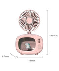Boss Level Portable Air Cooler With 4000 mAh Rechargeable Battery And Three Speed Settings slick pink mini desk fan with mist technology.