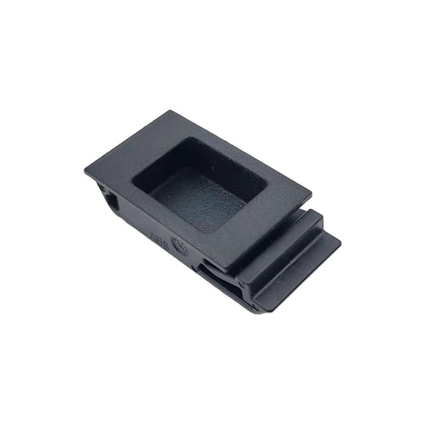 Flush Panel Slide Latch Push To Close For 1.6mm Panel Thickness And 6.4mm Grip Black Finish Durable ABS Body With Stainless Steel Spring