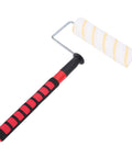 Durable 9 Inch Paint Roller Kit With Extended Telescopic Pole And Non Slip Grip showing roller with plush cover and grip handle.
