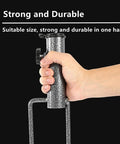 Hand gripping Two Pack Heavy Duty Patio Umbrella Anchor Stand With Forked Ground Screw Stakes, adjustable and durable metal frame