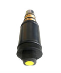 Mercedes Benz AC Compressor Control Solenoid Valve Replacement For Denso 6SEU12C angled view of black and metal unit.