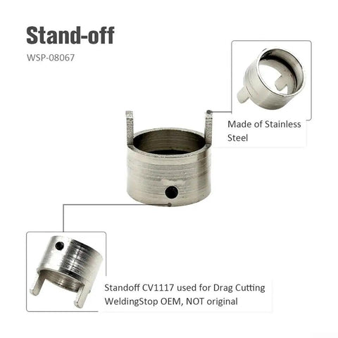 Stand-off made of stainless steel for drag cutting, part of Heavy Duty 48 Pieces Plasma Cutter Consumables Kit For Eastwood Versa 60A Systems.