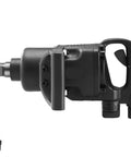 Rugged Pro-Level 1 Inch Pneumatic Impact Wrench Serving Hefty 2730 Ft Lbs Reverse Torque, profile view with handle.