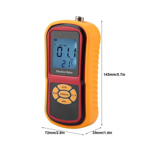 Portable Handheld Vibration Meter With LCD Display And Split Measurement, Digital Vibration Tester For Motors, 145mm orange case