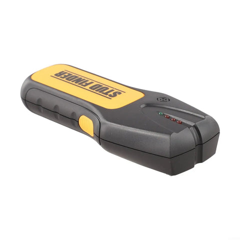 Wall For Stud Finder Sensor With Backlight Display For Wood Center Metal AC handheld device with indicator lights and ergonomic design.