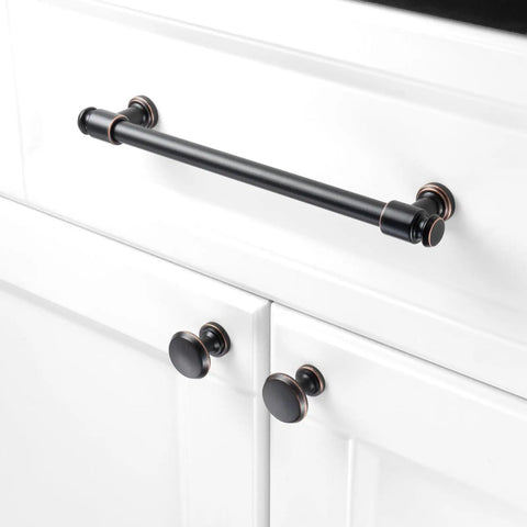 10 Pack 7.5 Inch Oil Rubbed Bronze Cabinet Pulls Handles For Cabinets Drawers Dresser Cupboard Bedroom Bathroom Solid Metal