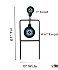 Beefy Handgun Rebar Spinner Steel Target For 9mm Through.45 Caliber Pistols, 3/8 Inch Steel With Powder Coat, No Assembly Required
