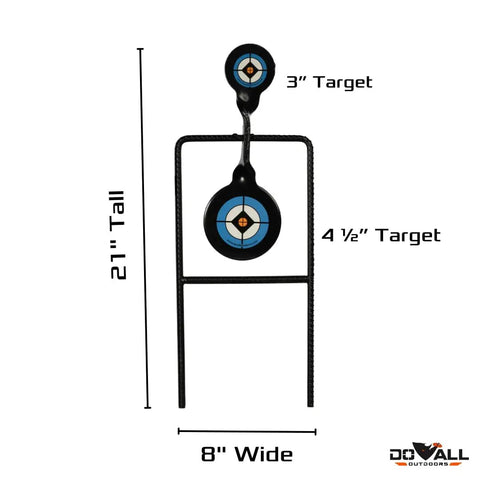 Beefy Handgun Rebar Spinner Steel Target For 9mm Through.45 Caliber Pistols, 3/8 Inch Steel With Powder Coat, No Assembly Required