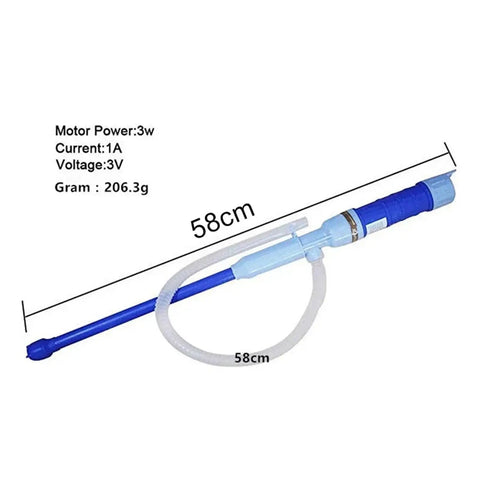 Portable Battery Fuel Transfer Pump For Vehicle Maintenance With Auto Shutoff And Leak Proof Design, 58cm long, lightweight and efficient.