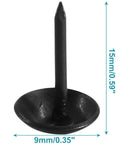Top Shelf Black Upholstery Tacks Featuring A Vintage Antique Style 200 Count Pack Slick Metal Thumb Nails 9mm round head