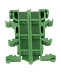 Ten Pack DIN Rail PCB Mounting Brackets For 35mm C45 Rails Green Clips For DIY Electrical Projects Durable Holder Carrier