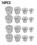 16-piece Pro Grade Dowel Center Point Set for Accurate Tenon Joint Alignment in Woodworking 6mm 8mm 10mm 12mm Steel Hole Locators