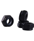Solid Grip 30 Pack M8 Nylon Insert Lock Nuts in heavy duty black zinc plated steel for metal builds.