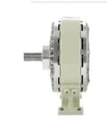 Side view of a 0.6-10 Kg Single Shaft Magnetic Powder Brake With Tension Controller And Base, Electromagnetic Brake System, DC24V Powered.