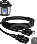 Replacement Power Cord EZ Fit For Instant Pot Ultra Rice Cooker Soy Milk Maker Microwave And Other Kitchen Appliances Cable