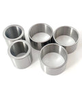 Heavy Duty Carbon Steel Sleeve Bearings 2 Pack Gcr15 Plain Bushings 40x45x17mm, with smooth surfaces for precision tooling.